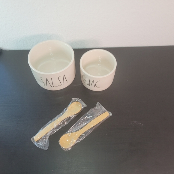 Rae Dunn Cream Salsa and Guac Ceramic Bowls - Picture 4 of 6